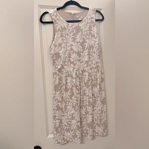 LOFT Dress Neutral Flower print